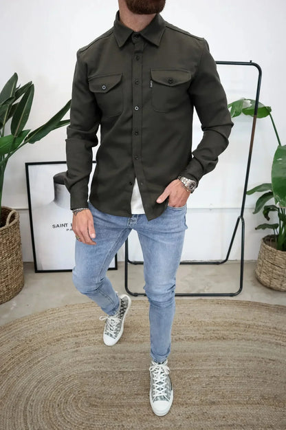 Herren Overshirt Jacke | Lässige Schicht mit sauberem und modernem Schnitt