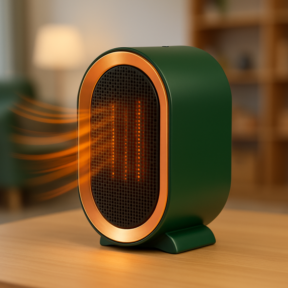 Portabler Keramikheizer, energieeffizient, leise, kompakter Heizlüfter