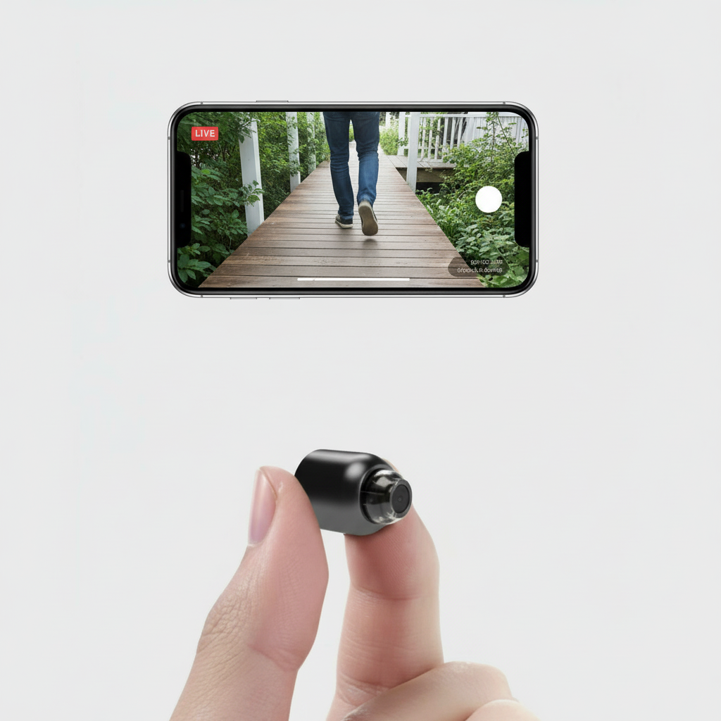Ultrakleine WiFi-IP-Überwachungskamera | 1080P Full HD | Infrarot-Nachtsicht | 120° Weitwinkel | Intelligente Bewegungserkennung & Push-Alarm | Bidirektionales Audio