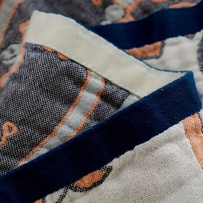 Floral pattern cotton blanket