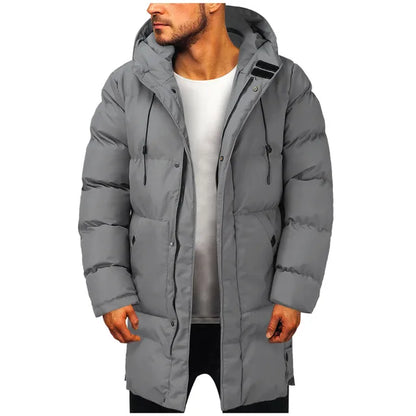 Pufferjacke - Mit Kapuze - Mittellang - Daunenjacke - Herren Wintermantel