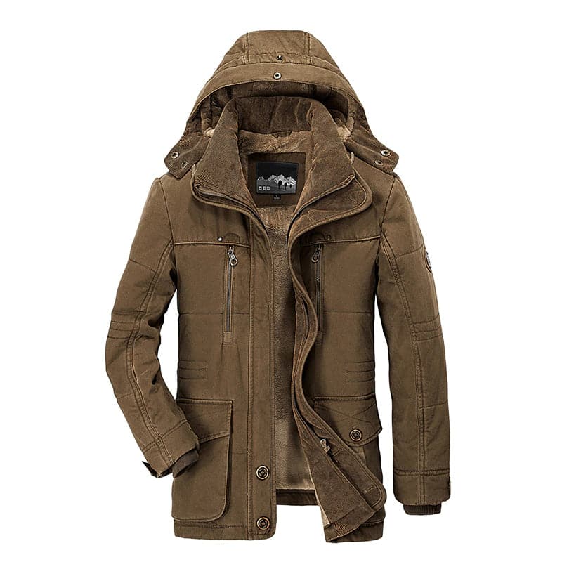 Winter Parka | Mit Kapuze | Fleece-Futter | Schneejacke | Herren Winterjacken