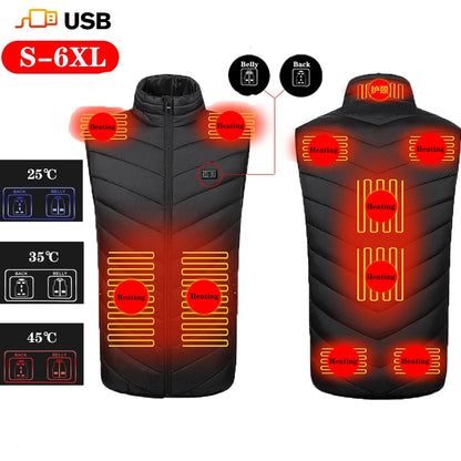 4-17 Zonen elektrisch beheizbare Weste