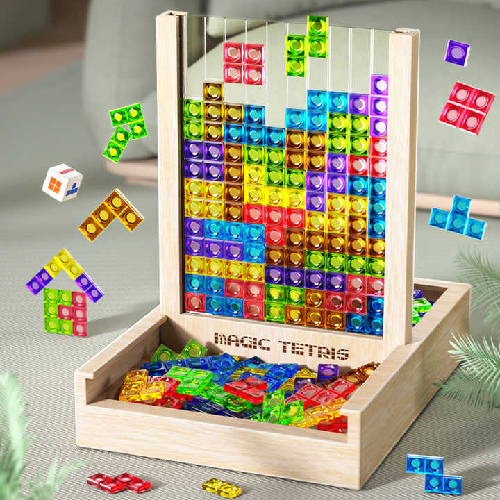 Magisches Holz-Tetris-Spiel (Standardmodell)
