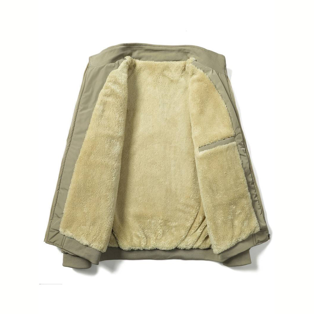 Winter Bomberjacke - Fleece-Futter - Reißverschluss - Winterjacke - Herren Bomberjacke