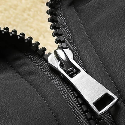 Winter Bomberjacke - Fleece-Futter - Reißverschluss - Winterjacke - Herren Bomberjacke