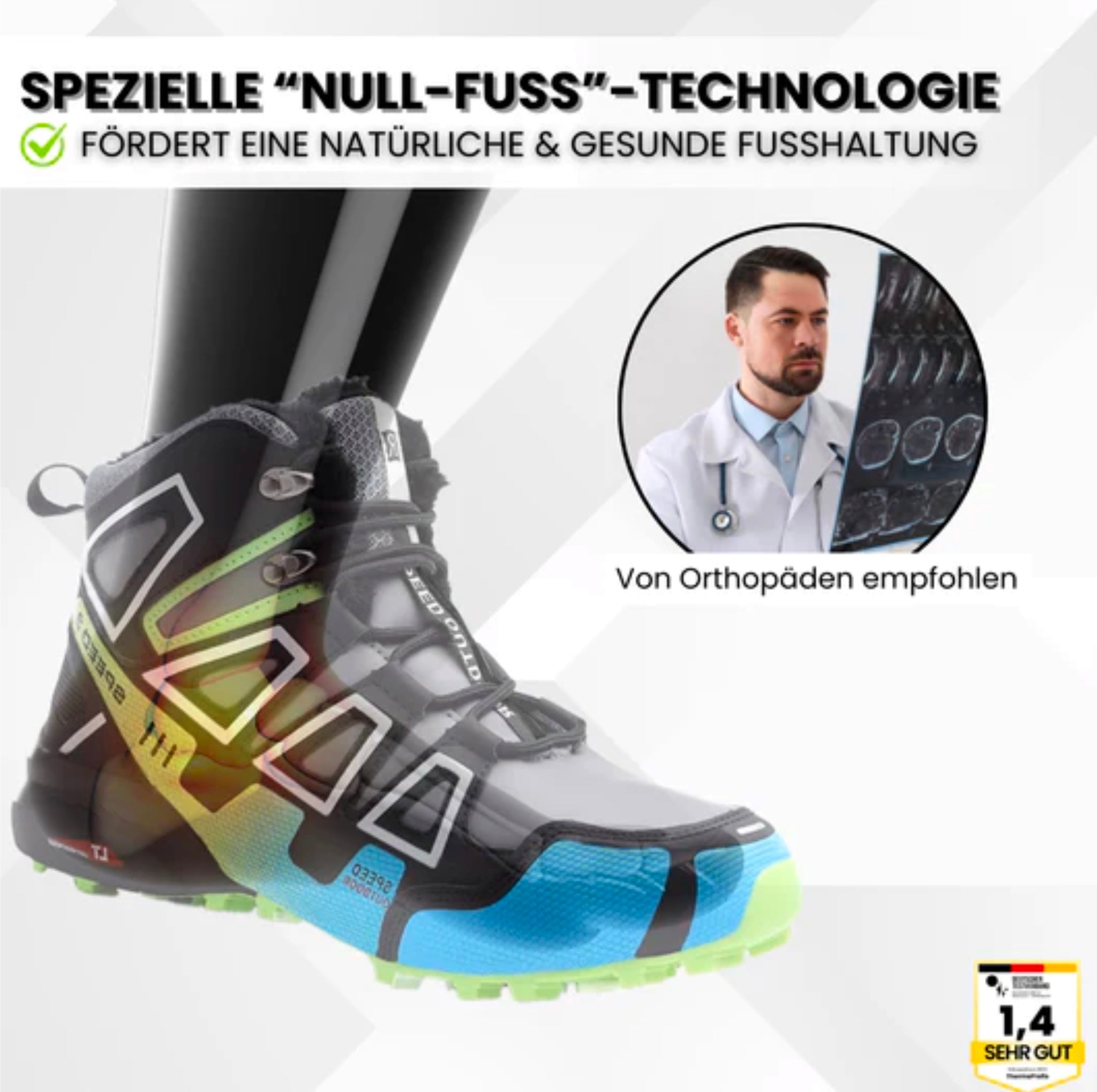 OrthoTrekking Pro Hallux – Ergonomische Hallux Valgus Wander- und Trekking Schuhe
