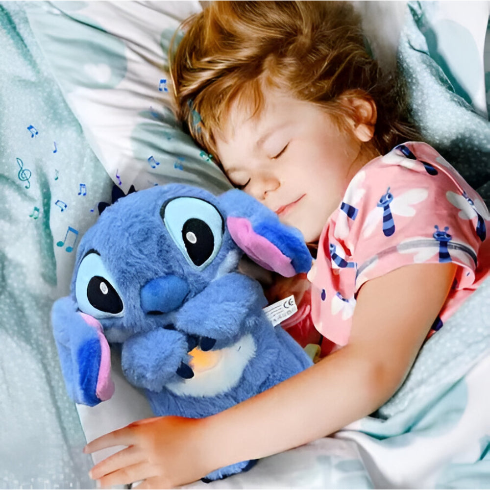 Kinder Kuscheltiere mit Licht und beruhigender Atmung