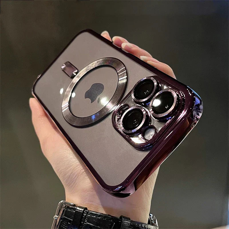Plating Clear Soft Magnetic Case für iPhone