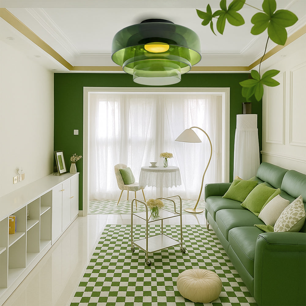 Nordic Bauhaus Glas Geschichtete Pendelleuchte