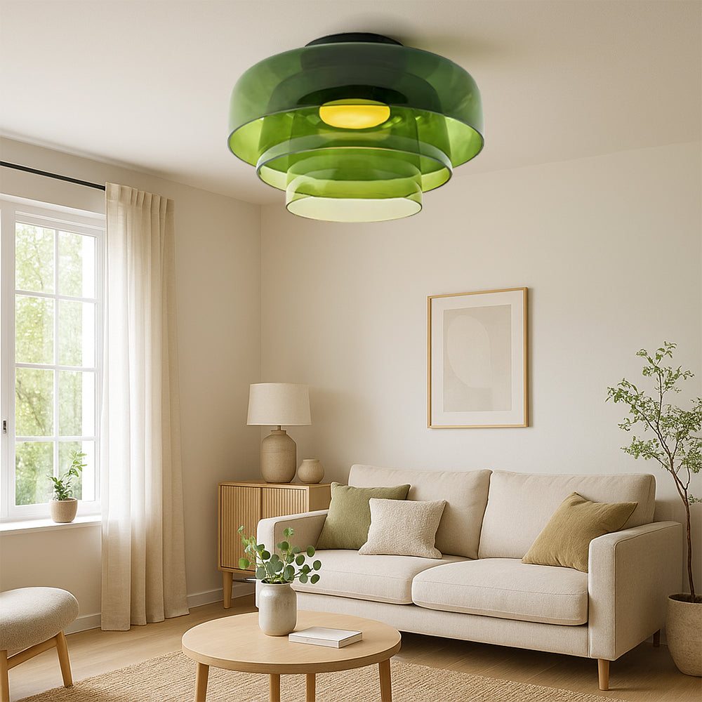 Nordic Bauhaus Glas Geschichtete Pendelleuchte