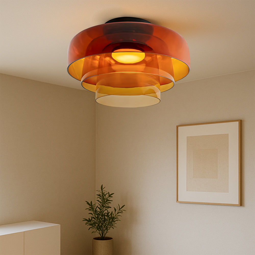 Nordic Bauhaus Glas Geschichtete Pendelleuchte