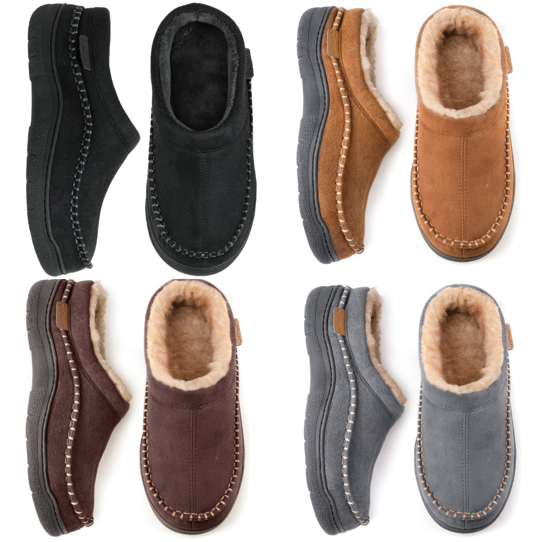Herren Hausschuhe - Bob Slip - Mit Fell gefüttert - Slipper - Herrenschuhe