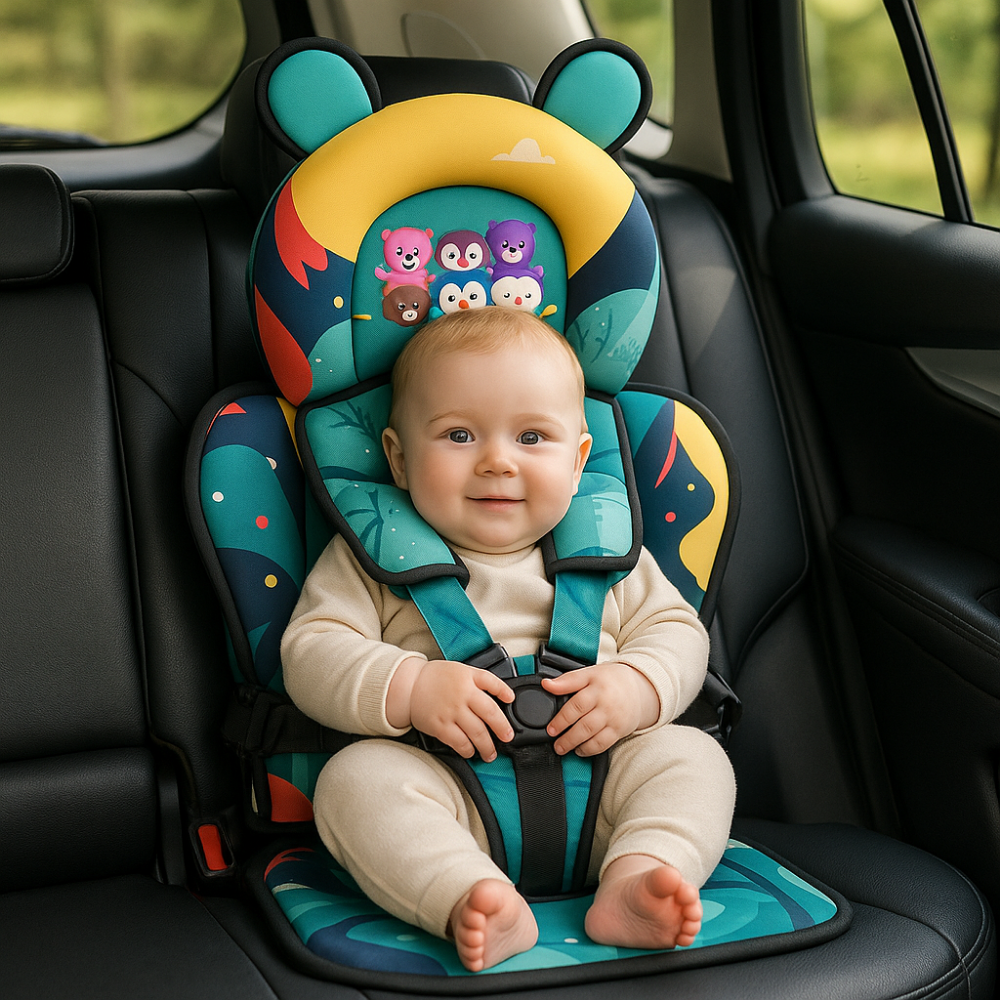 Tragbarer Baby-Reisesitz mit Sicherheitsgurt, leicht, faltbar, sicher für unterwegs