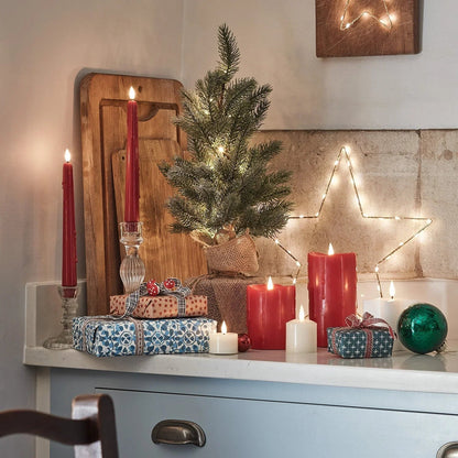 Vorbeleuchteter Mini-Weihnachtsbaum - LED-Lichter - Frostige Äste