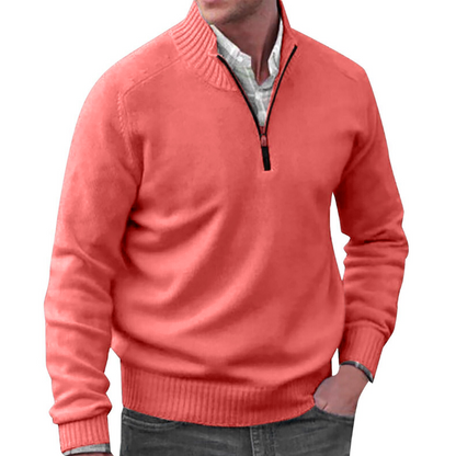 Herren Viertelzip-Pullover - Winter - Pullover - Strickpullover - Herren Halbzip-Pullover