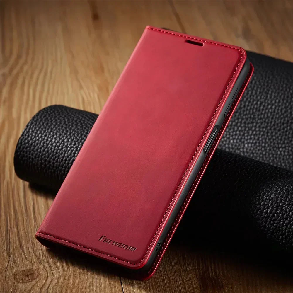 Samsung Hülle: Magnetische Leder Tasche für stilvollen Schutz