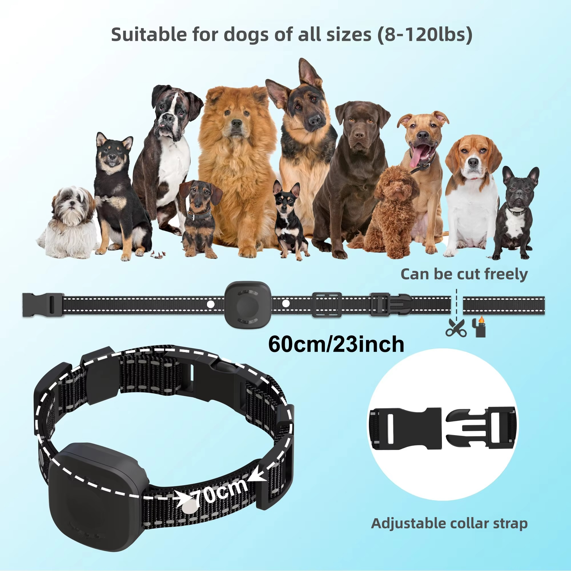 Ultimatives Sicherheitssystem für Hunde mit 1.574,8 Fuß kabellosem Hundezäunensystem mit wiederaufladbarem, wasserdichtem Halsband