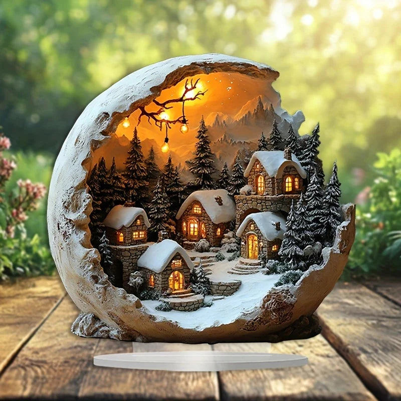 Weihnachtsdekoration Lunavia | Boho Design | Acryl Dekofigur | 23x20 cm