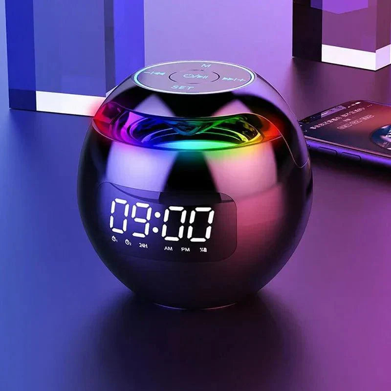 Ball Lautsprecher Wecker | Bluetooth 5.0 | LED Nachtlicht | 2200 mAh Batterie