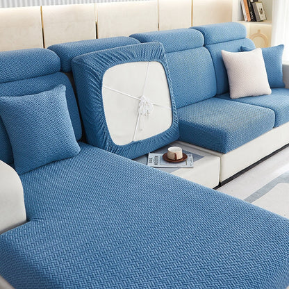 Corner sofa cover - Stretchable fabric - Assembly instructions included