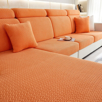 Corner sofa cover - Stretchable fabric - Assembly instructions included