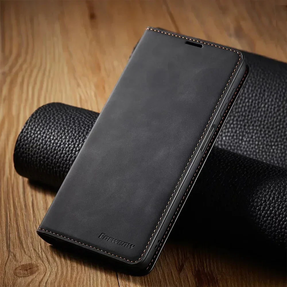 Samsung Hülle: Magnetische Leder Tasche für stilvollen Schutz