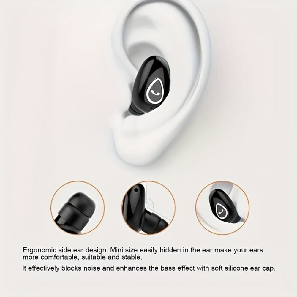 Bluetooth-Ohrhörer, kabellos, mini, unsichtbar, einseitig