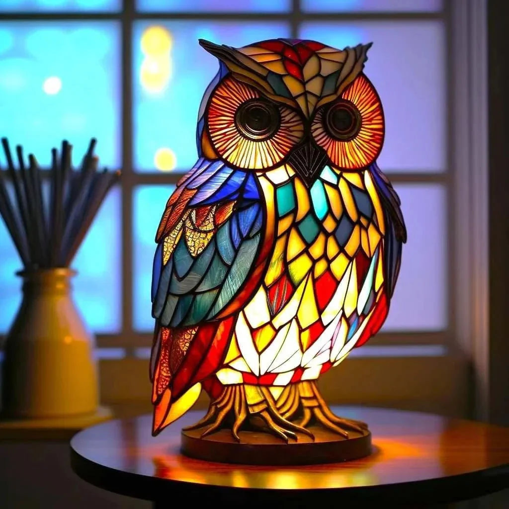 Stained glass lamp - animal design - home decor
