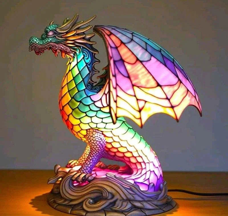 Stained glass lamp - animal design - home decor