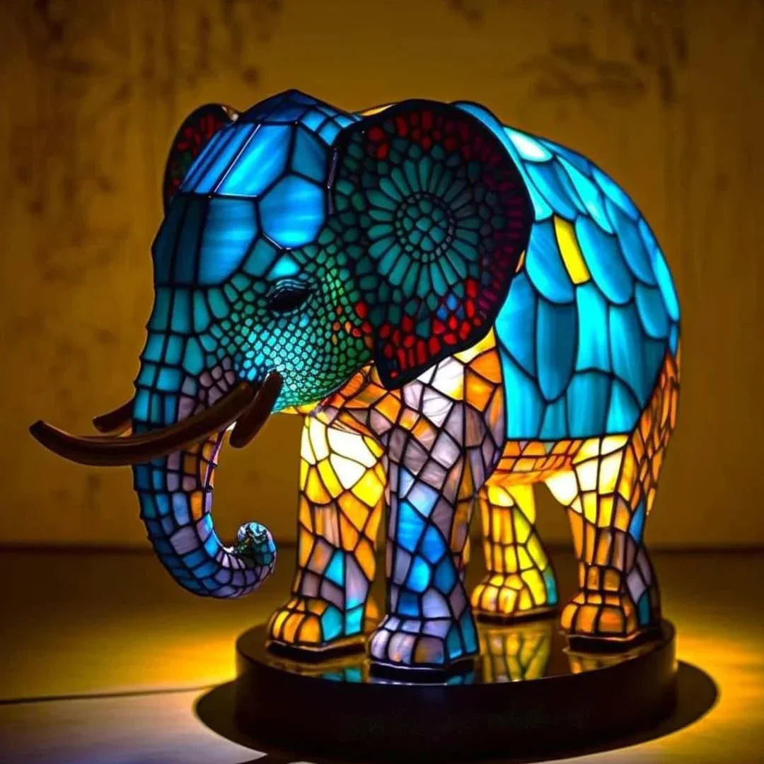 Stained glass lamp - animal design - home decor