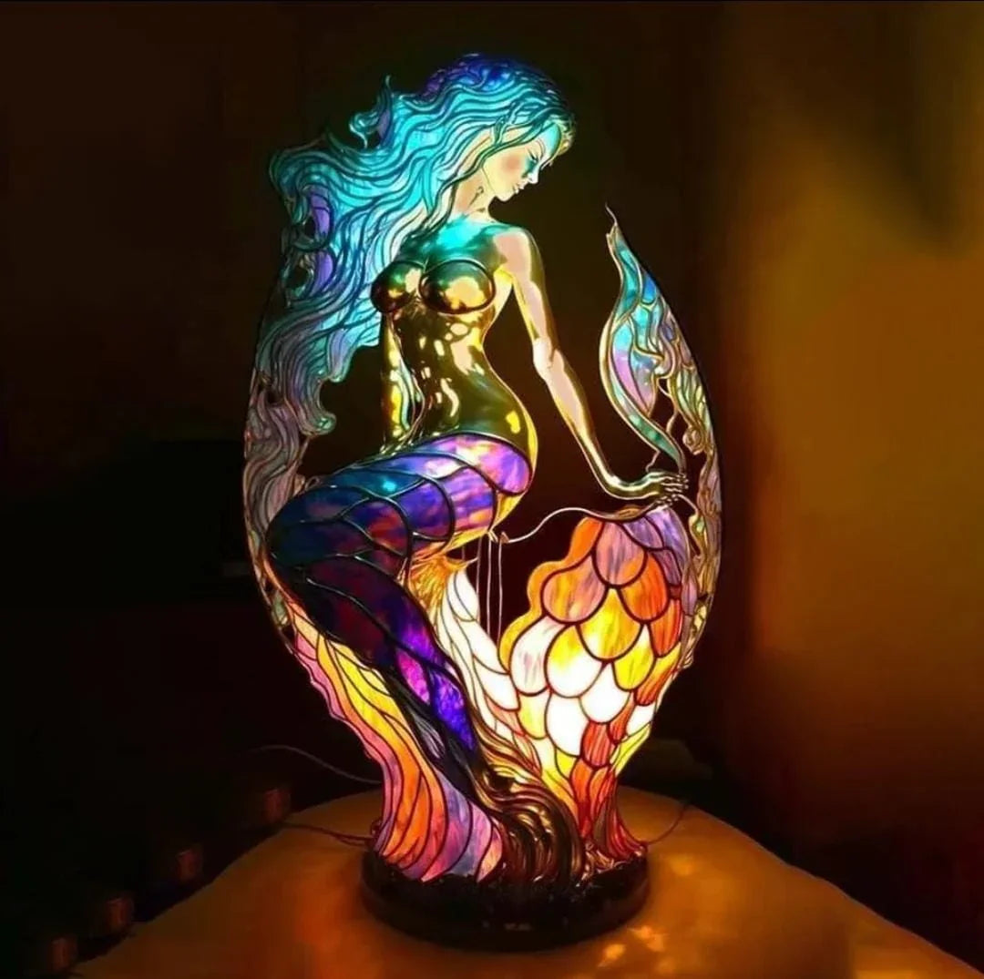 Stained glass lamp - animal design - home decor