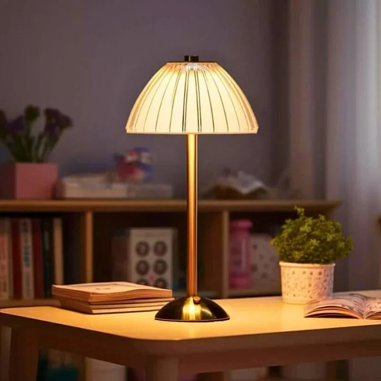 Tischlampe - Kristallschirm - USB-Ladung