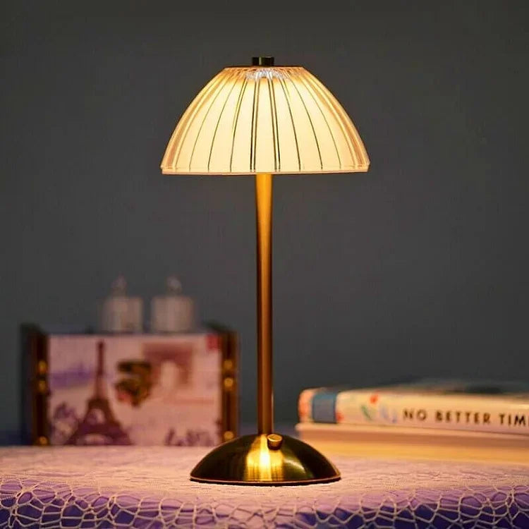 Tischlampe - Kristallschirm - USB-Ladung