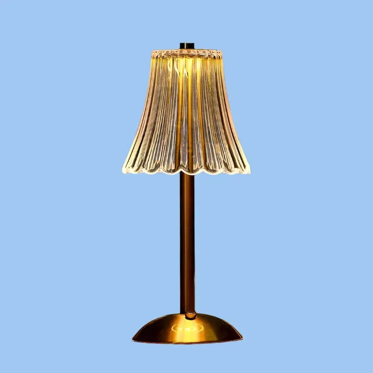 Tischlampe - Kristallschirm - USB-Ladung