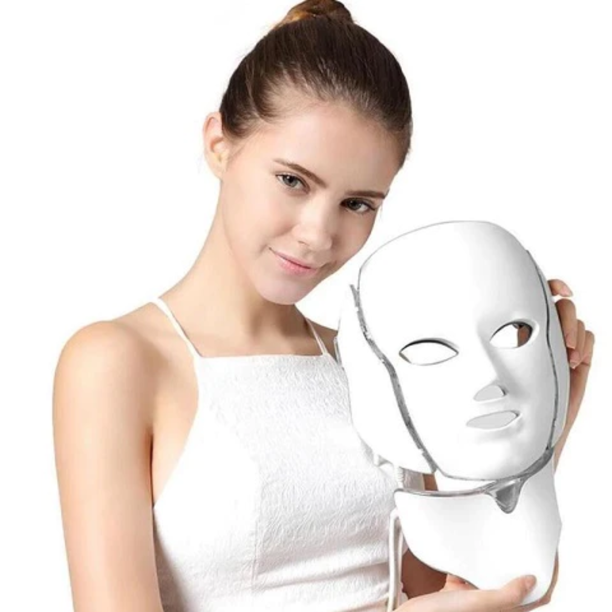 7 Farben LED Photon Lichttherapie-Maske - Gesichts- und Halsbehandlung
