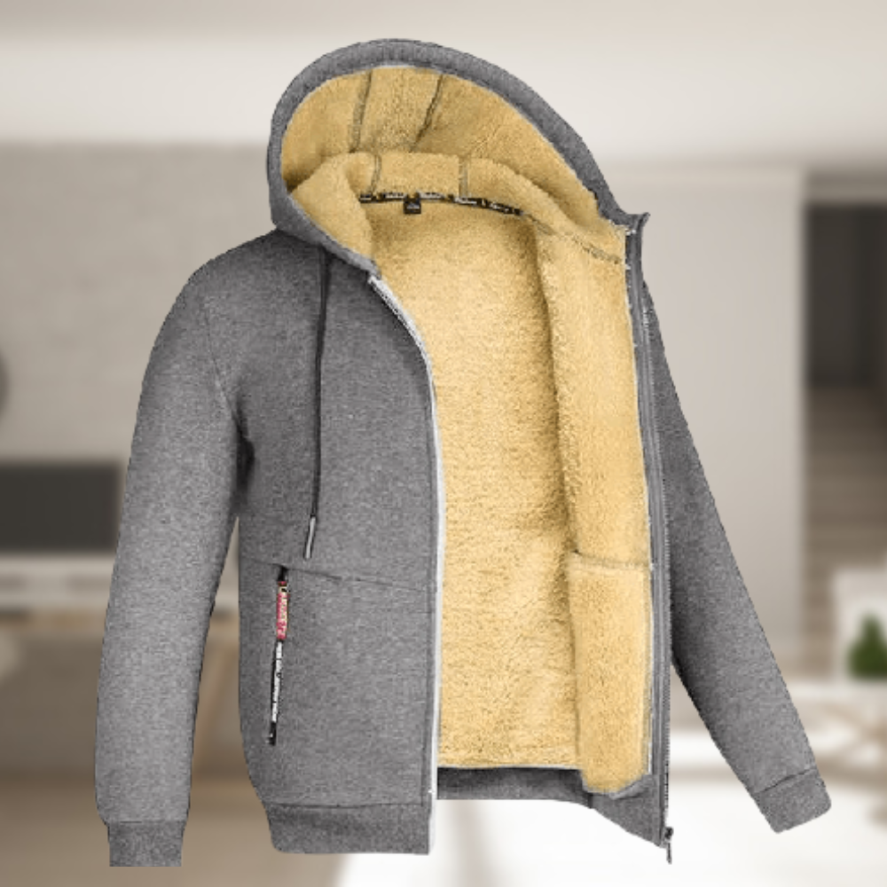 Hoodie-Jacke | Fleece-Futter | Winter | Zip-Up Hoodie | Herren Hoodie