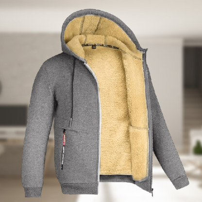 Hoodie-Jacke | Fleece-Futter | Winter | Zip-Up Hoodie | Herren Hoodie