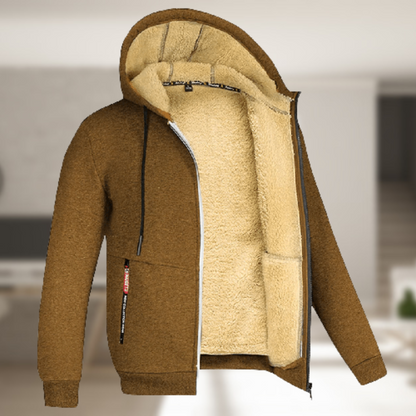 Hoodie-Jacke | Fleece-Futter | Winter | Zip-Up Hoodie | Herren Hoodie
