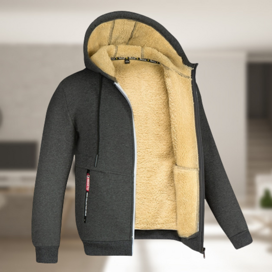 Hoodie-Jacke | Fleece-Futter | Winter | Zip-Up Hoodie | Herren Hoodie