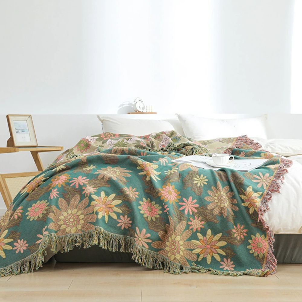 Wendbare Jacquard-Decke Verdant Bloom