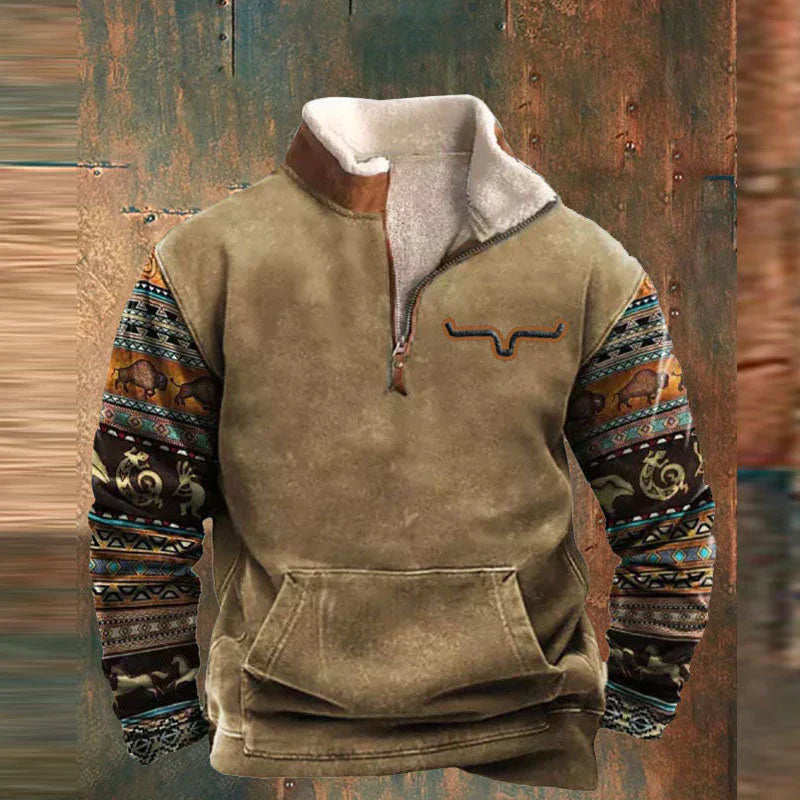 Fleece Pullover | Halbzip | Warm | Fleece Sweatshirt | Herren Winterbekleidung