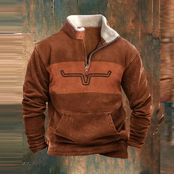 Fleece Pullover | Halbzip | Warm | Fleece Sweatshirt | Herren Winterbekleidung