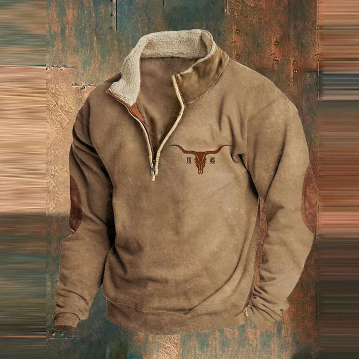Fleece Pullover | Halbzip | Warm | Fleece Sweatshirt | Herren Winterbekleidung