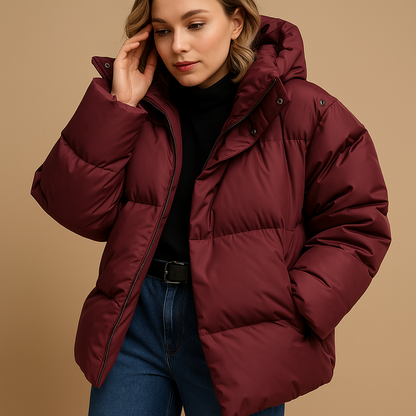 Gepolsterte Winterjacke für Damen | Leicht & Mit Kapuze