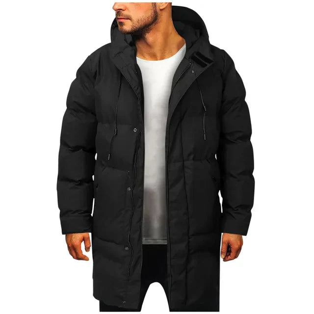 Pufferjacke - Mit Kapuze - Mittellang - Daunenjacke - Herren Wintermantel