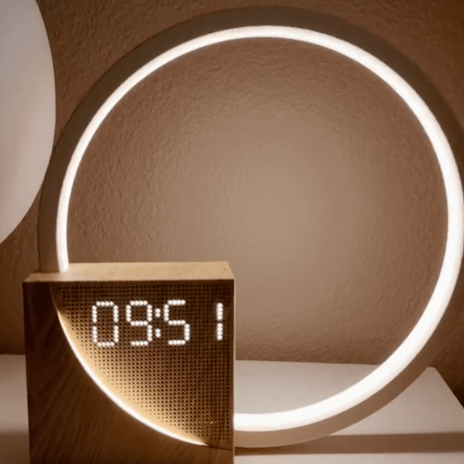 Aetheris - Digitaler Lichtwecker mit Sonnenaufgangssimulation und Ladefunktion für Sanftes Aufwachen