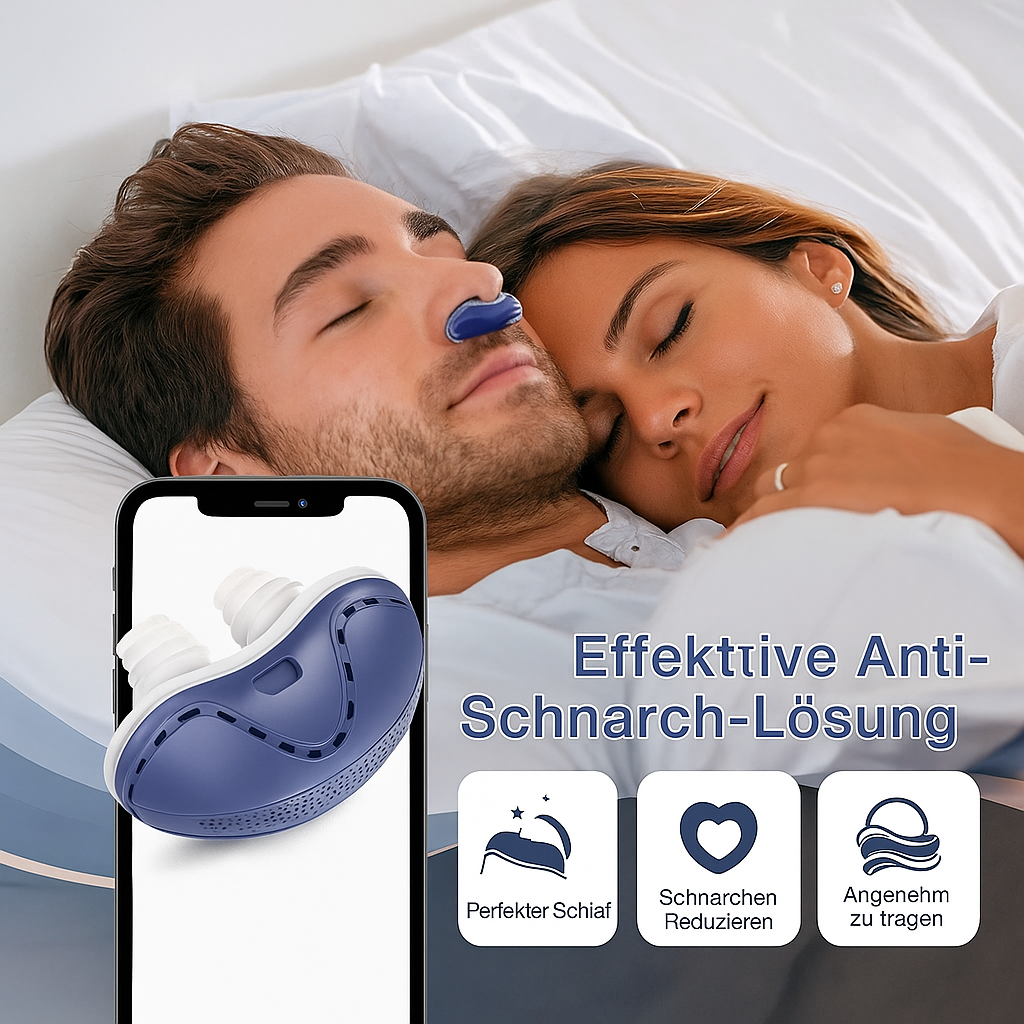 Tragbares Antischnarchgerät für besseren Schlaf & freie Atmung