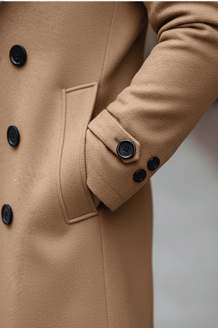 Herren Doppelt Knopf Trenchcoat | Maßgeschneiderte Passform und Raffiniertes Design