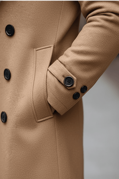 Herren Doppelt Knopf Trenchcoat | Maßgeschneiderte Passform und Raffiniertes Design